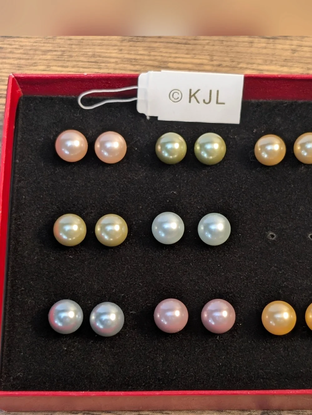 KJL Pearl Earring 8 Pair Set - Multicolor Pearlescent - Picture 6 of 11